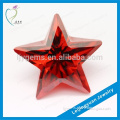 Special design loose star shape garnet cubic zirconia stones for jewelry